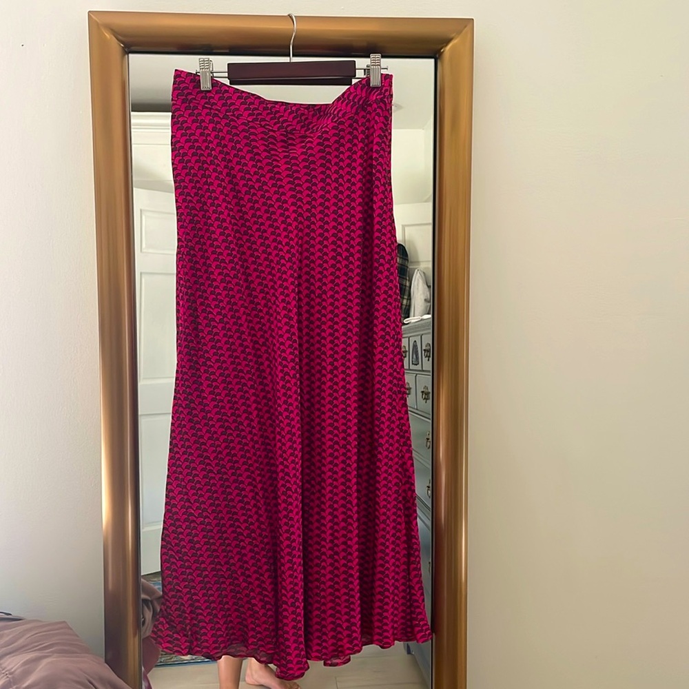 NWOT Boden Silk Long skirt